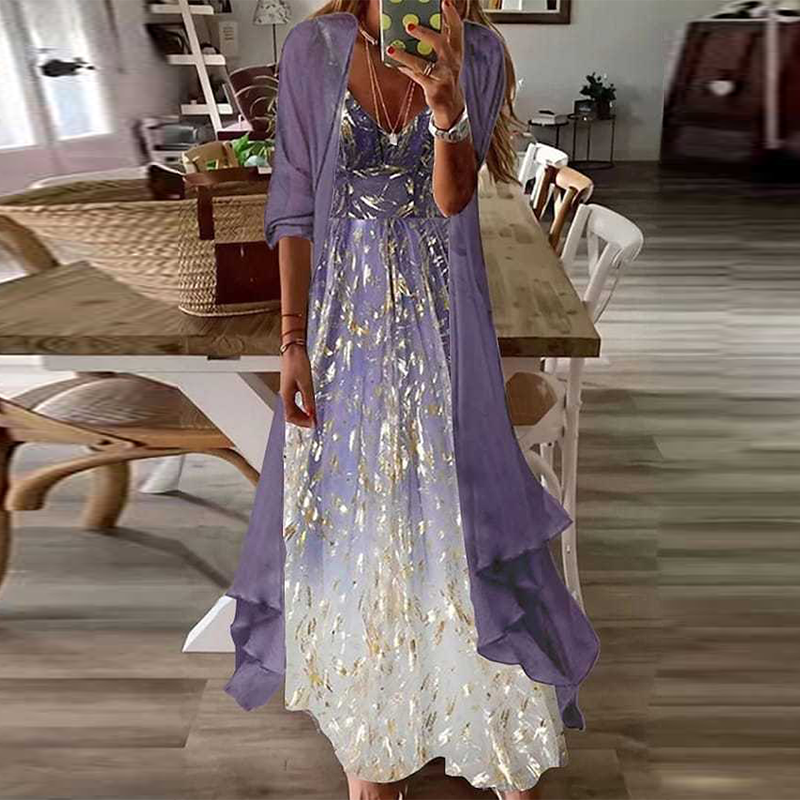 Casual 2 Piece Maxi Dress For Women