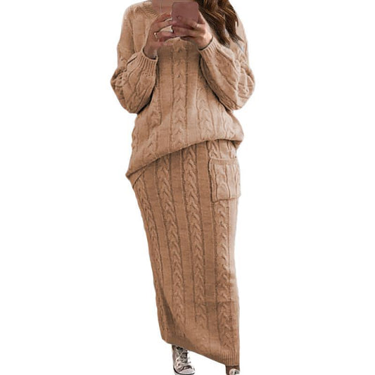 Women's Casual Knit Dress Set