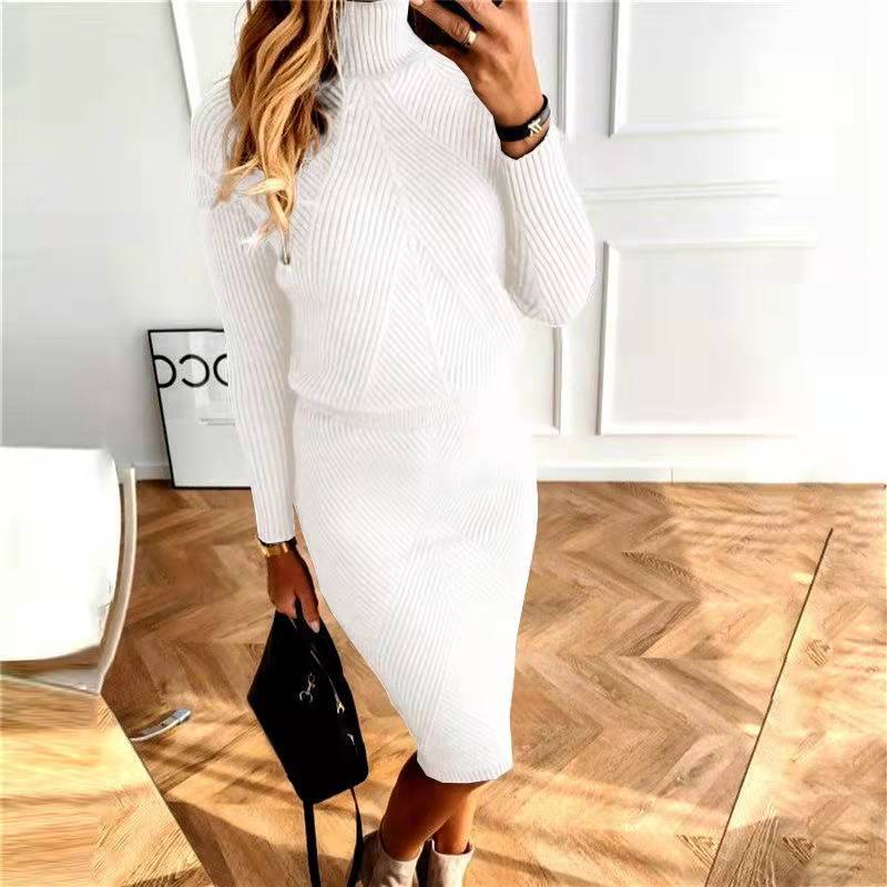Women's Loose Casual Knitted 2 Piece Dress
