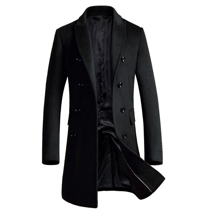 Men's Double Breasted Cardigan Wool Jacket