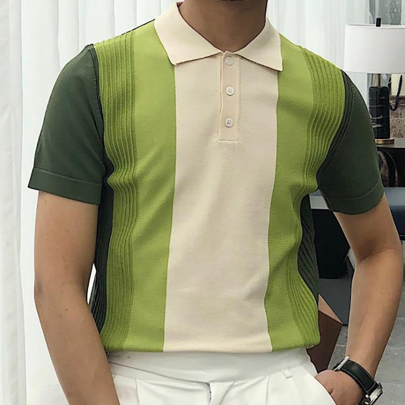 Men's Knitwear Lapel Short Sleeve POLO Shirt