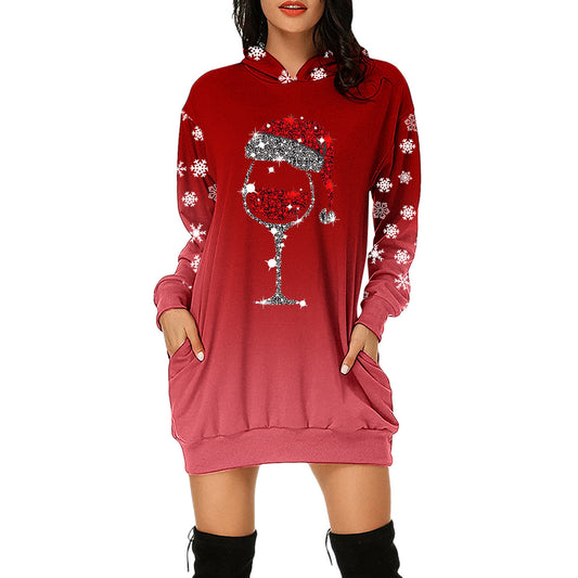 Christmas Hoodie Dress For Women