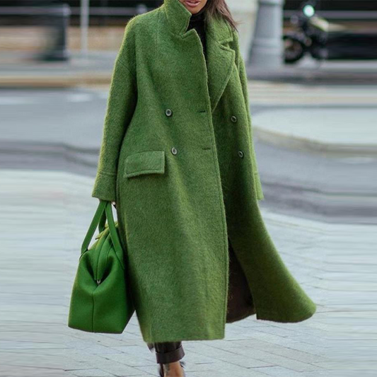 Casual Wool Long Jacket For Women