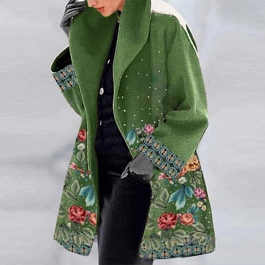 Oversized Printed Wool Jacket For Women