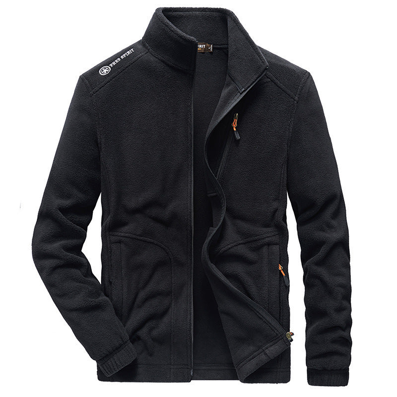 Men's Stand Collar Fleece Jacket