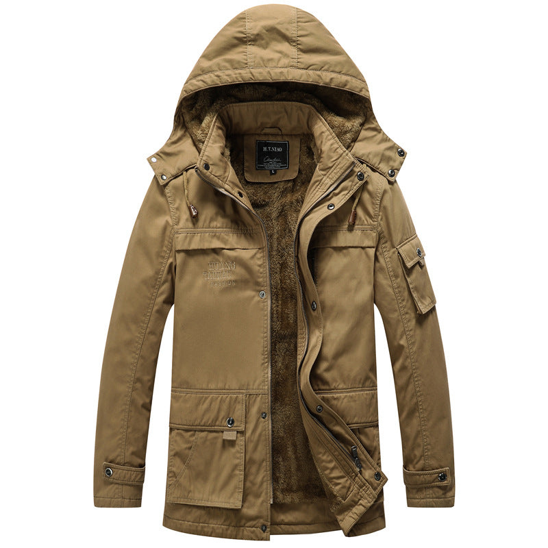 Men's Vintage Fleece Hooded Field Jacket