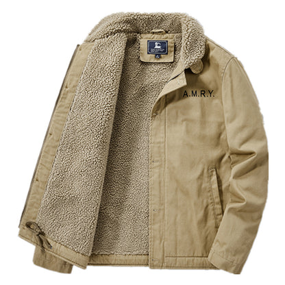 Men's Thick Cotton Warm Lamb Velvet Plus Size Jacket