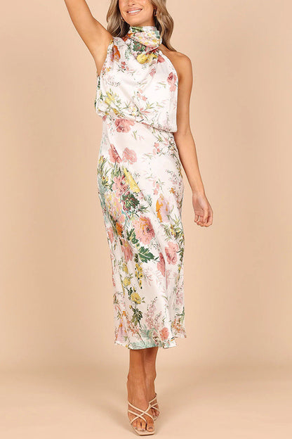 Sleeveless Floral Maxi Dress For Women