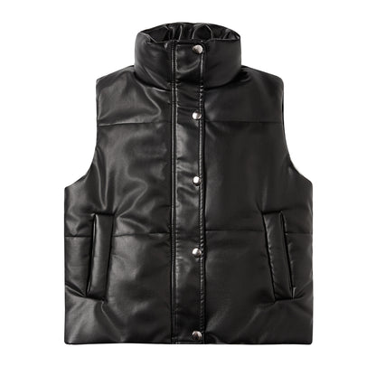 Leather Vest Thermal Jacket For Women