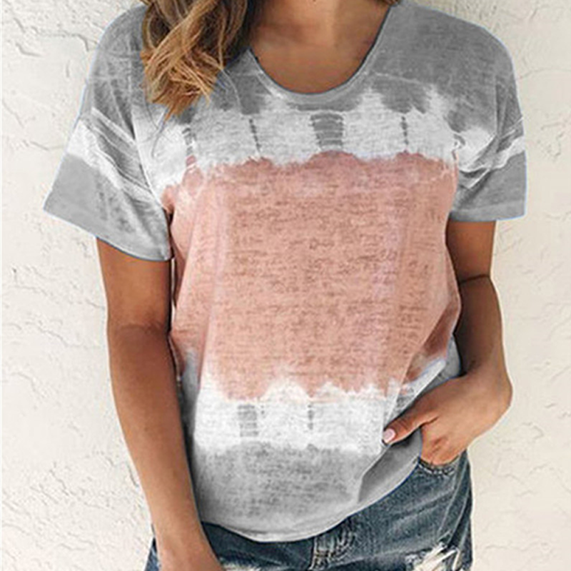 Women's Loose Round Neck Short Sleeve Printed T-Shirt