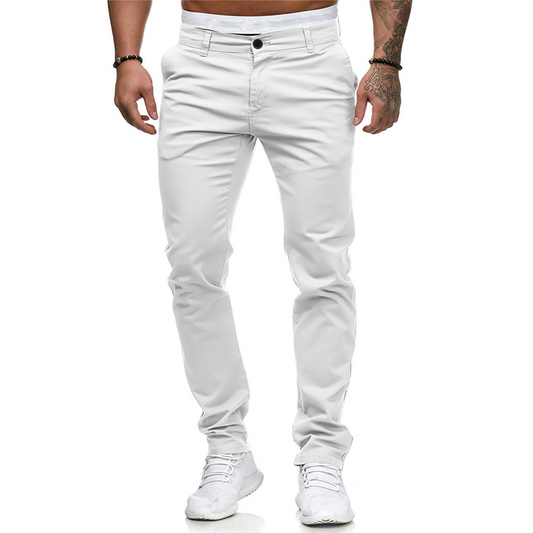 Men's Slim Casual Solid Color Trousers