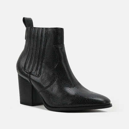 Women's Leather Pointed Toe Boots