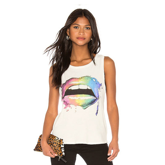 Woman White Casual T-shirt Top