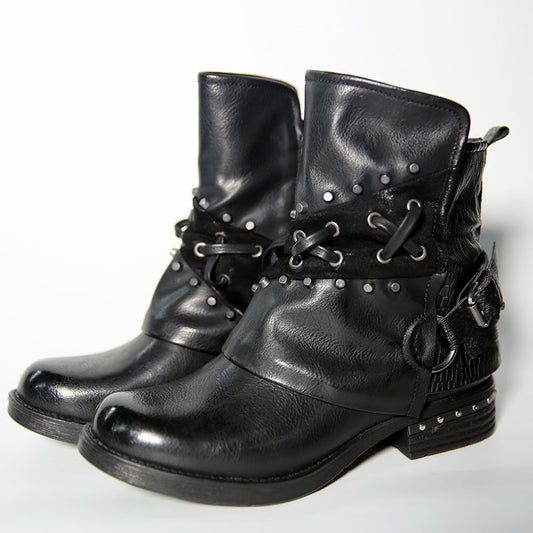 Rivet Boots Vintage Old Casual Woman Boots