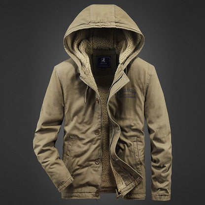 Men's Hooded Casual Fleece Jacket