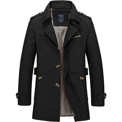 Men's Fitted Coats Trench Coat Jacket