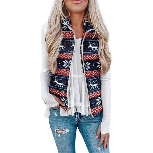 Christmas Plush Vest Jacket For Women