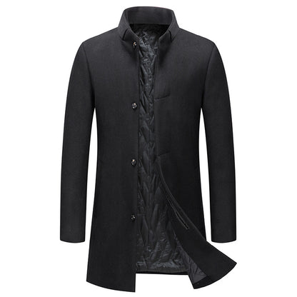 Men's Formal Stand Collar Button Cardigan Jacket