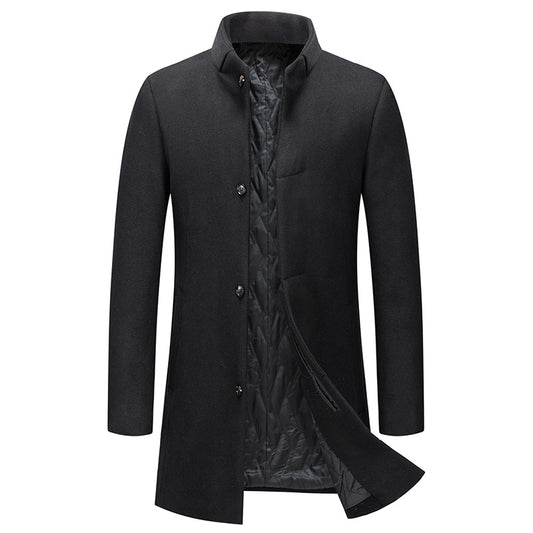 Men's Formal Stand Collar Button Cardigan Jacket