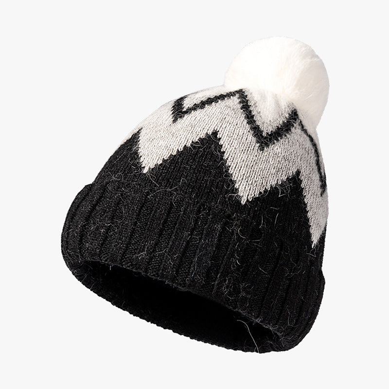 Thick Striped Jacquard Wool Hat