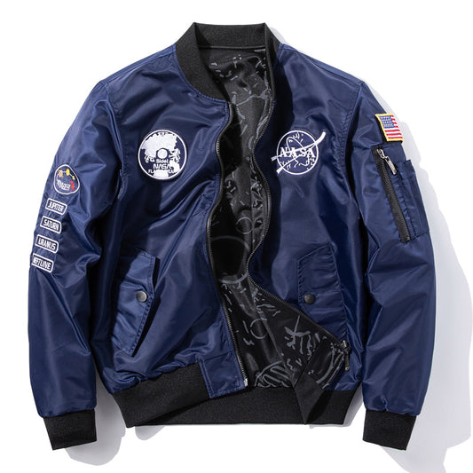 Double-sided Aviator Plus Fat Plus Size Men's Jacket