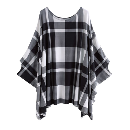 Women's Casual Plaid Print Shawl