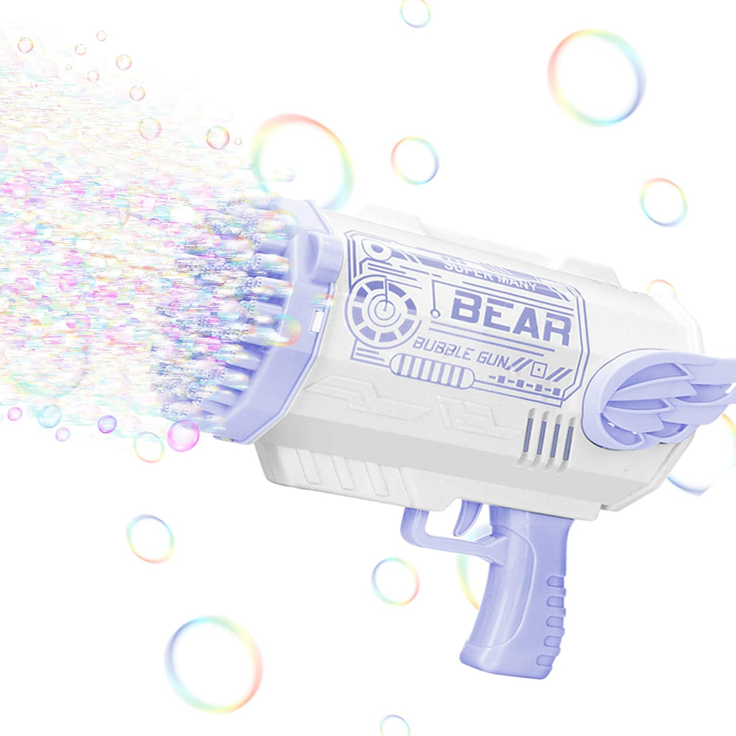 Colorful Lights 80 Hole Automatic Bubble Gun