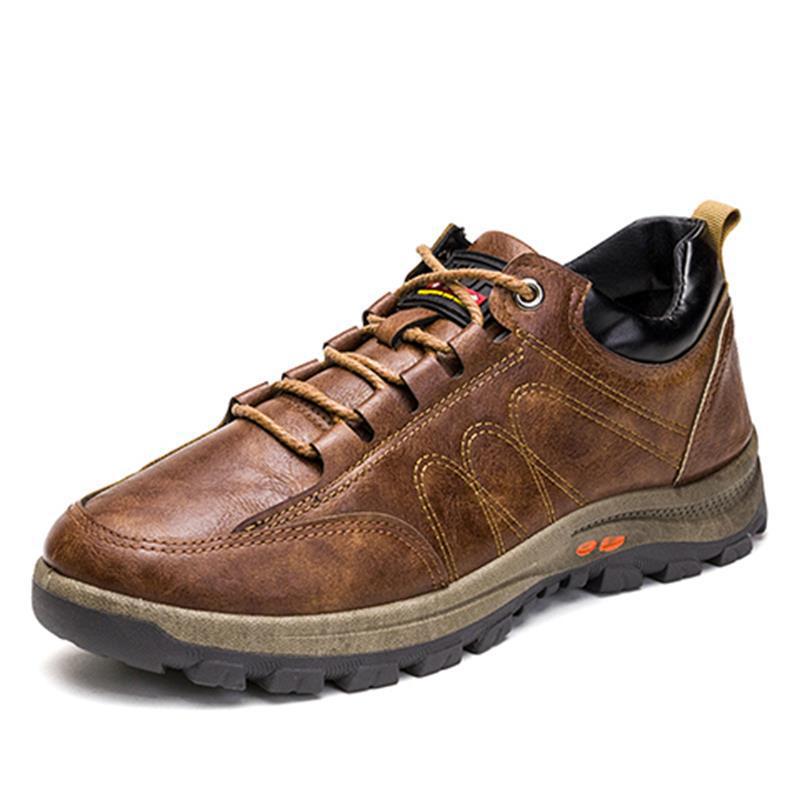 Men's Leather Hiking Shoes Non-slip Sneakers