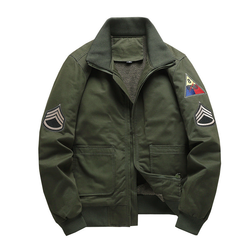 Cotton Plus Velvet Men's MA1 Tooling Flying Air Force Jacket