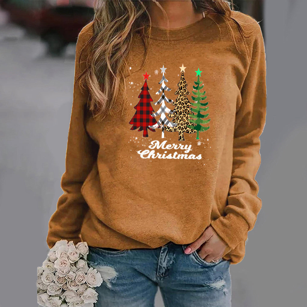 Merry Christmas Tree Round Neck Sweater
