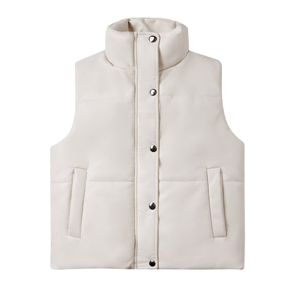 Leather Vest Thermal Jacket For Women