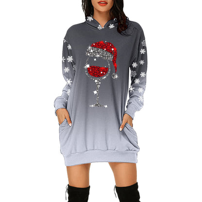Christmas Hoodie Dress For Women