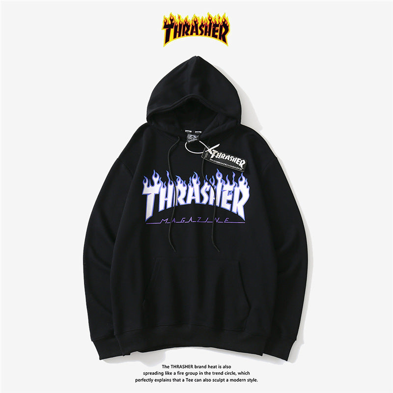 Thrasher Unisex Casual Hooded Sweatshirt