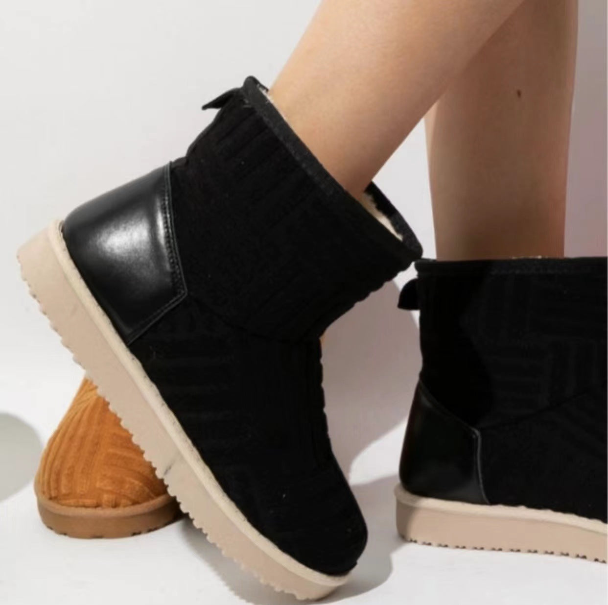Casual Leather Warm Winter Boots For Women