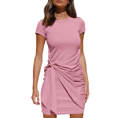 Women's Solid Color Slim Casual Dresses