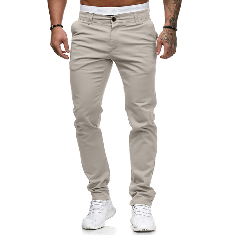 Men's Slim Casual Solid Color Trousers