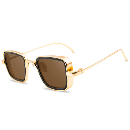 Men's Retro Thick Edge Metal Frame Sunglasses