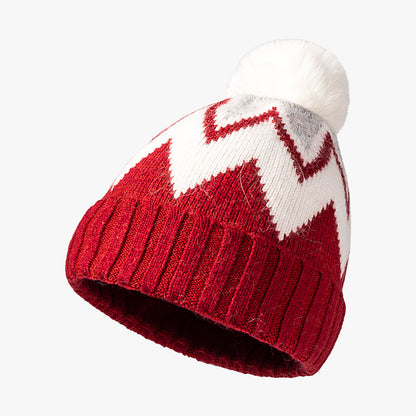 Thick Striped Jacquard Wool Hat