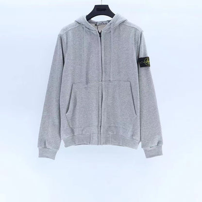 Stone Island Unisex Casual Zip Cardigan Hoodie