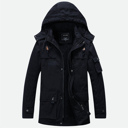 Men's Vintage Fleece Hooded Field Jacket