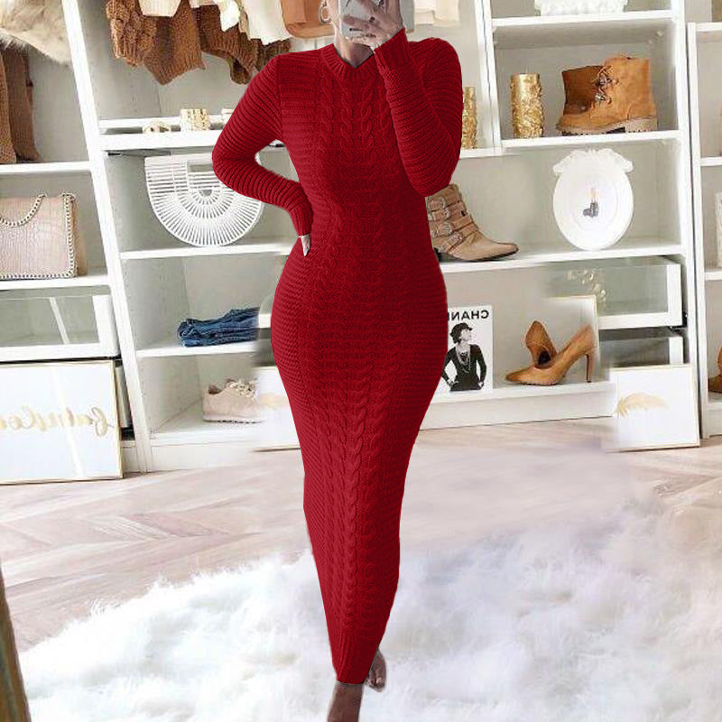 Women's Slim Fit Casual Knit Dress