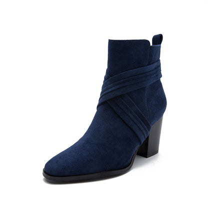 Women's Martin Boots Leather Fleece Boots