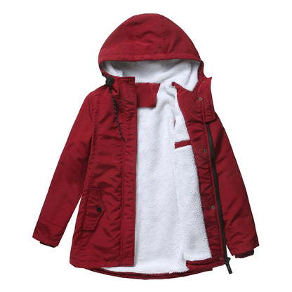 Slim Fit Stand Collar Leather Jacket For Women