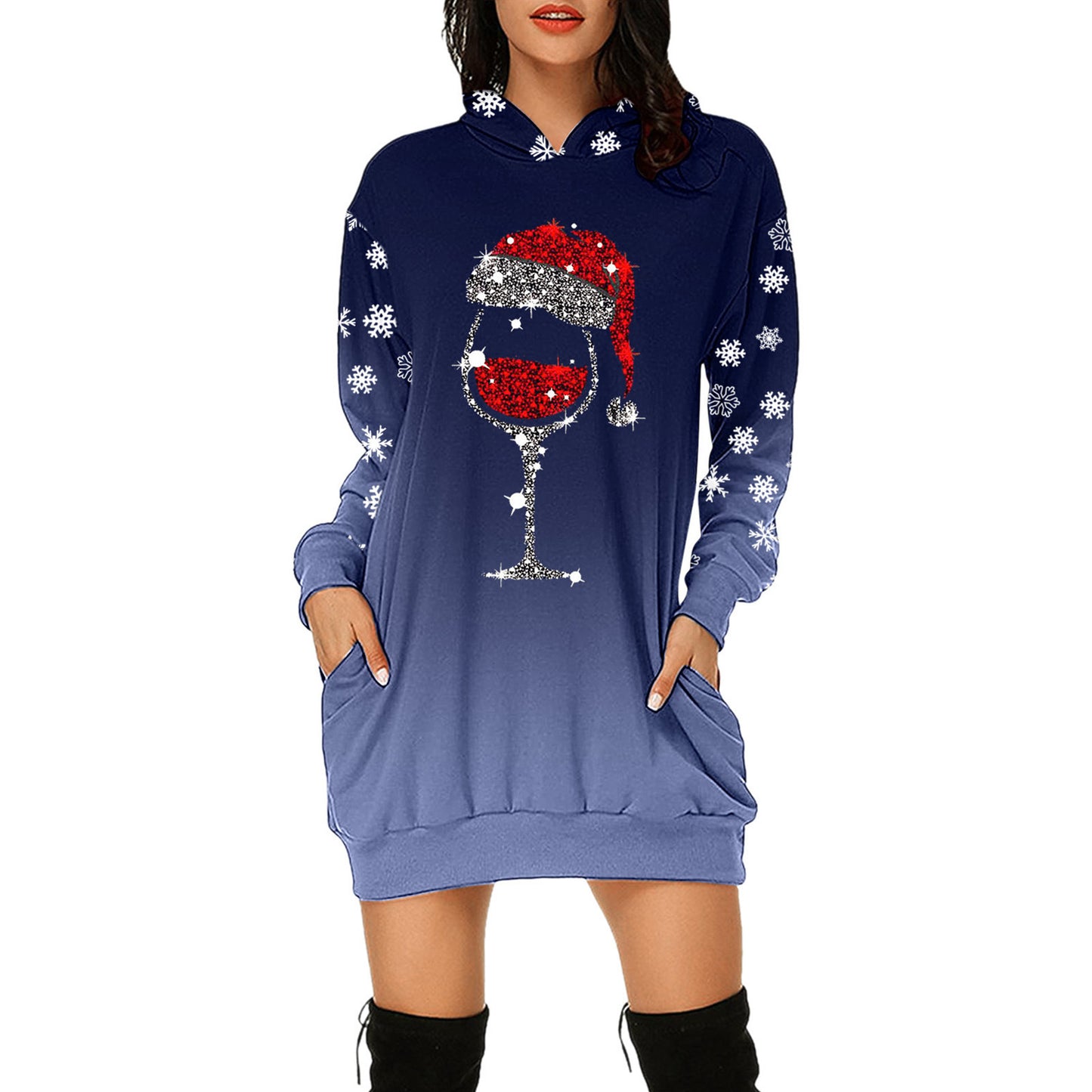 Christmas Hoodie Dress For Women