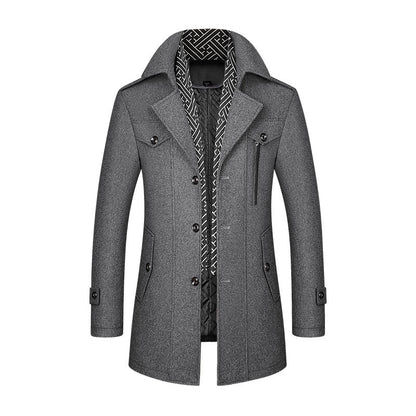 Men's Casual Slim Fit Wool Jacket