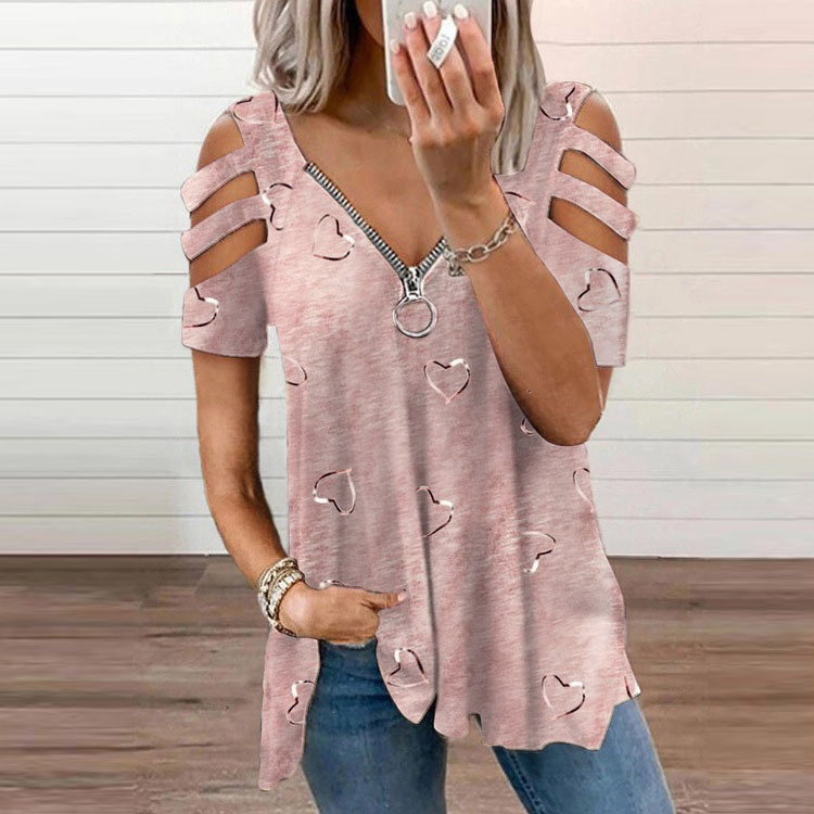 Women's Short Sleeve Loose Casual Blouse