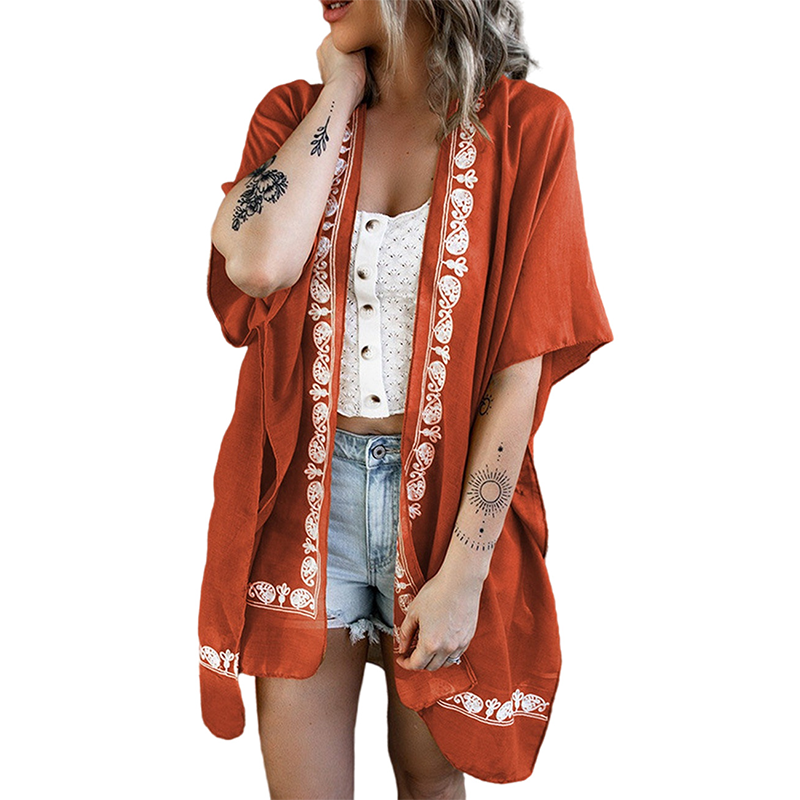 Women's Beach Loose Print Blouse