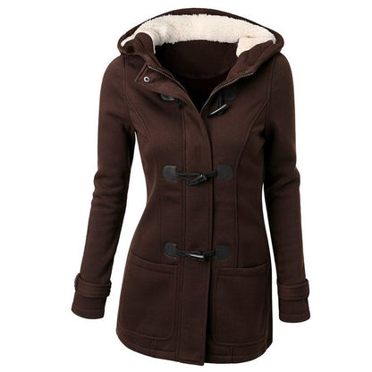 Women's Casual Plush Hooded Jacket