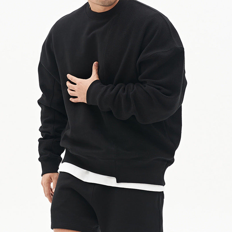 Men's Winter Solid Color Sweatshirt