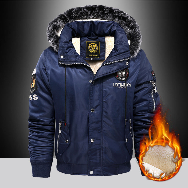 Men Plus Cashmere Cotton Casual Jacket